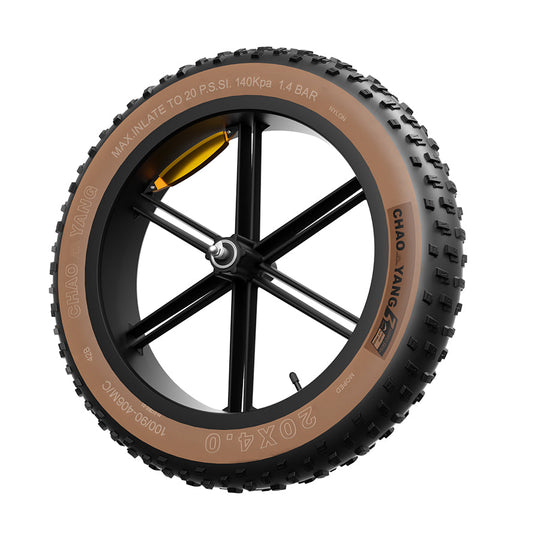 Jansno X70 brown 20x4.0 front wheels